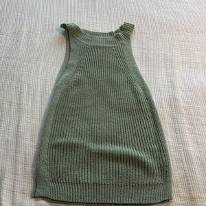 Green Sleeveless Knit Dress